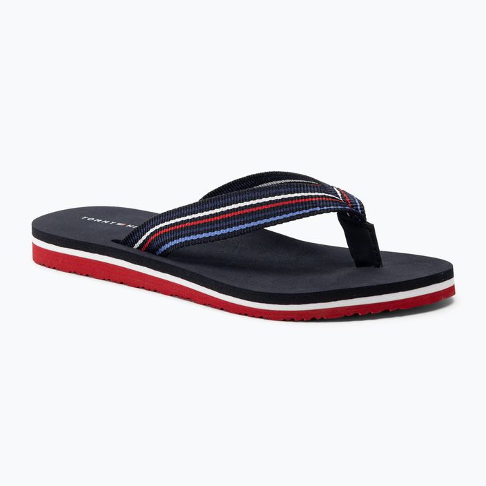 Papuci pentru femei Tommy Hilfiger Stripes Beach Sandal red white blue