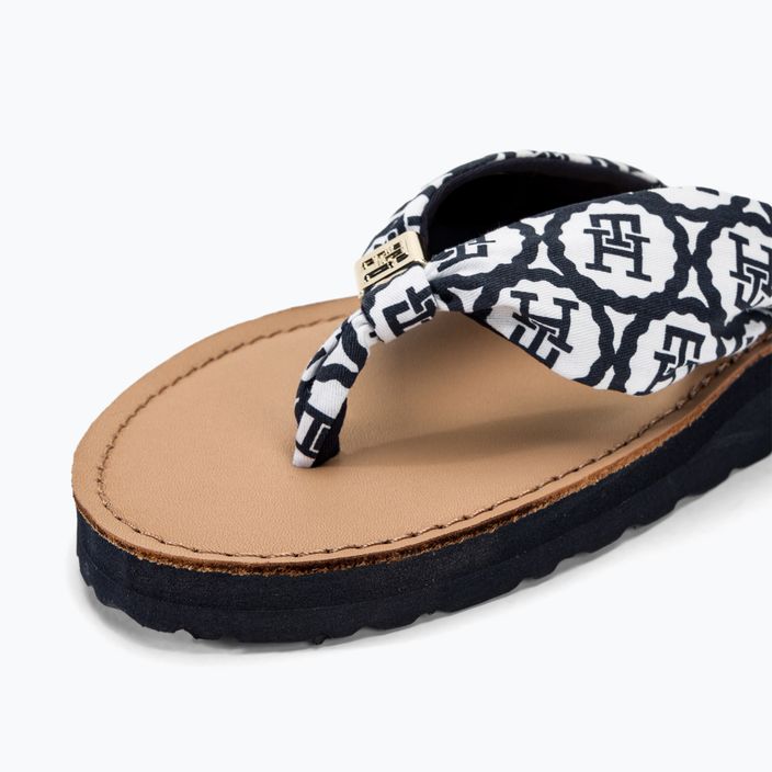 Papuci pentru femei Tommy Hilfiger Emblem Elevated Beach Sandal space blue 7