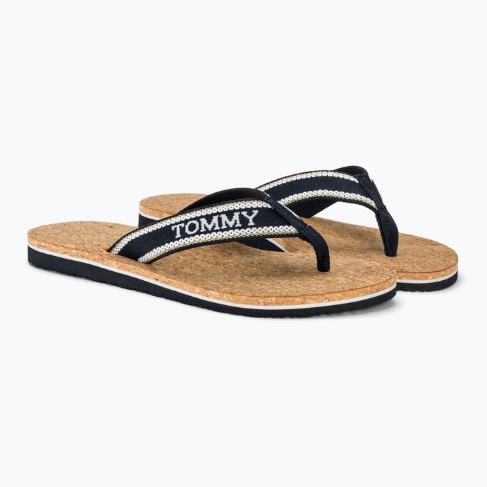Papuci pentru femei Tommy Hilfiger Cork Beach Sandal space blue 4