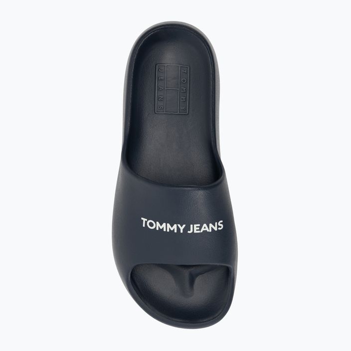 Șlapi pentru femei Tommy Jeans Chunky Flatform Slide dark night navy 5