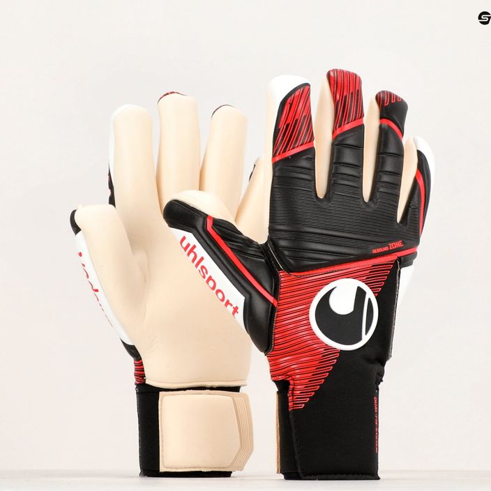 Mănuși de portar pentru copii uhlsport Powerline Absolutgrip Finger Surround negru/roșu/alb pentru copii 4