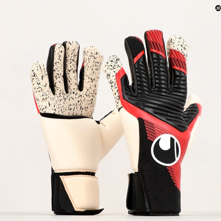 Uhlsport Powerline Powerline Supergrip+ Flex mănuși de portar negru/roșu/alb 4