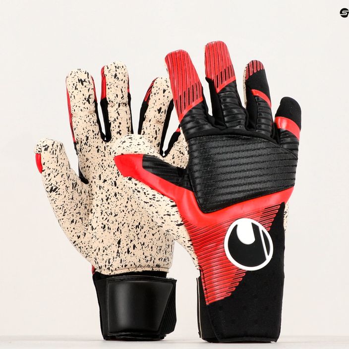 Uhlsport Powerline Powerline Supergrip+ Reflex mănuși de portar negru/roșu/alb 4