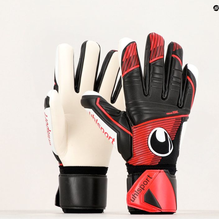 Mănuși de portar Uhlsport Powerline Supersoft Hn negru/roșu/alb negru/alb 4