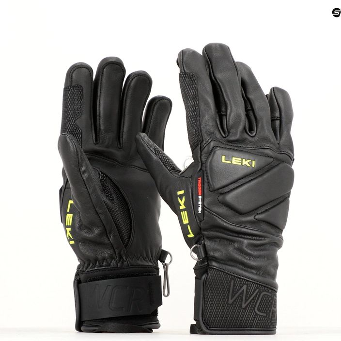 Mănuși de schi pentru bărbați LEKI WCR Venom Speed 3D negru gheață/limon 6