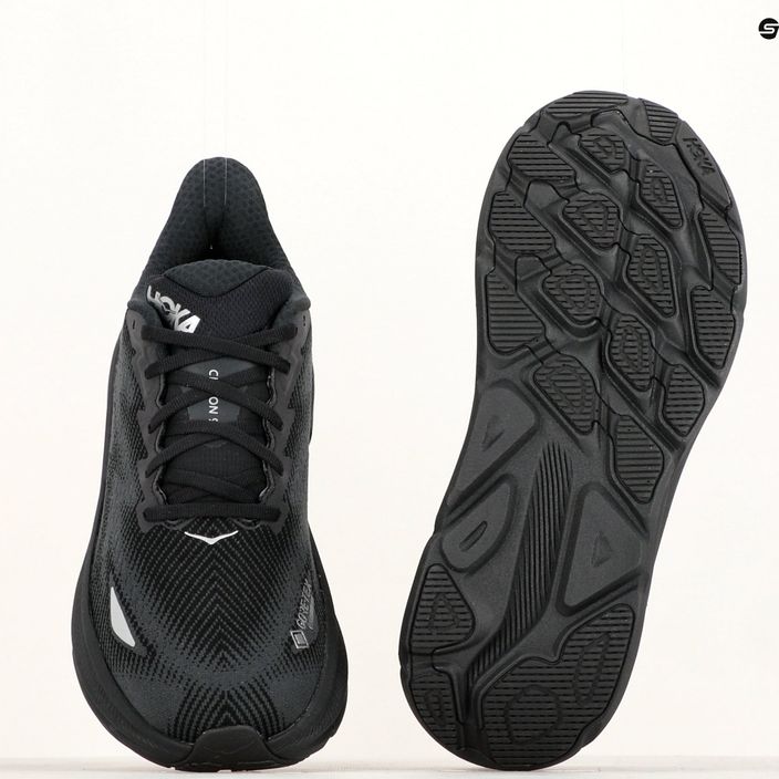 Pantofi de alergare pentru bărbați HOKA Clifton 9 GTX negru/negru 8
