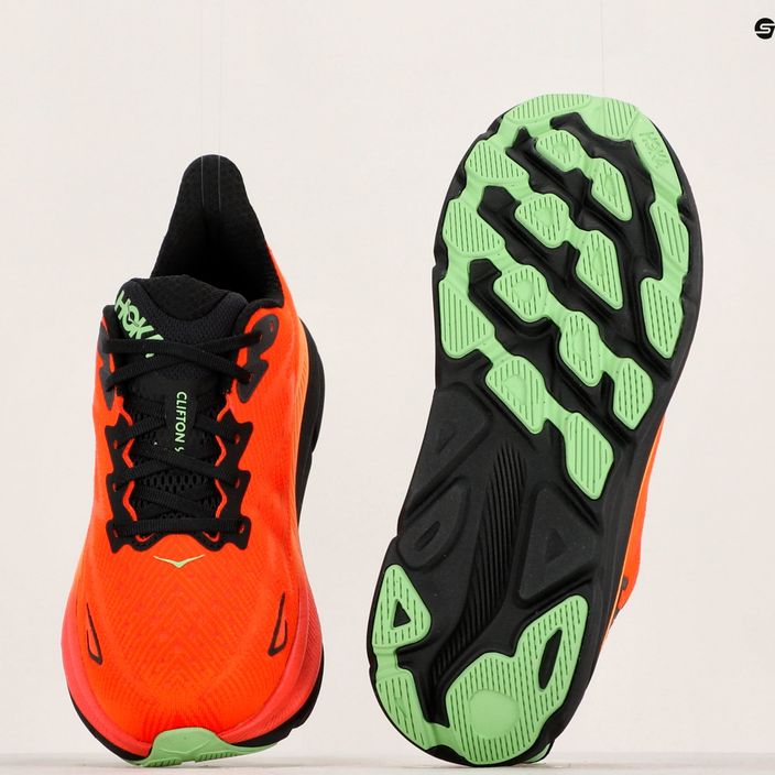 Pantofi de alergare pentru bărbați HOKA Clifton 9 flacără/vibrant orange 8