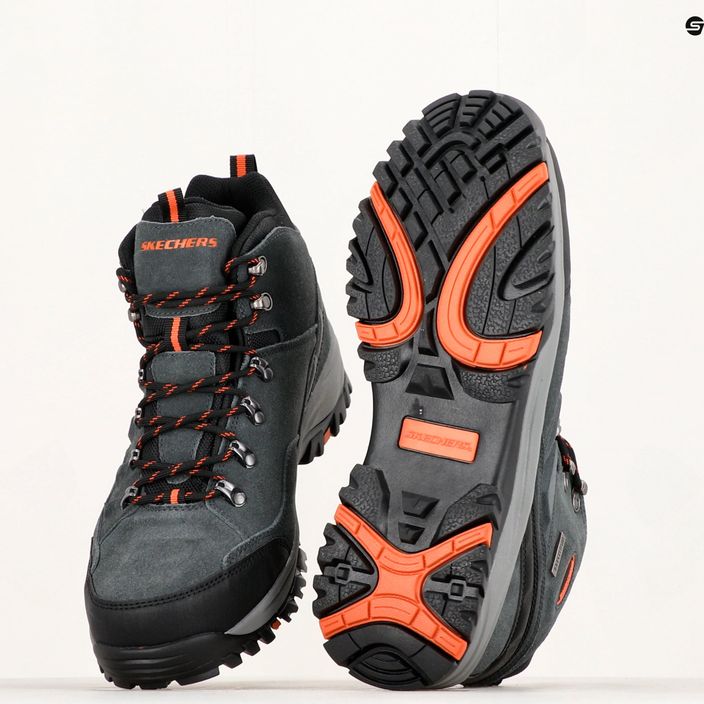 Pantofi de trekking pentru bărbați SKECHERS Relment Pelmo gri pentru bărbați 14