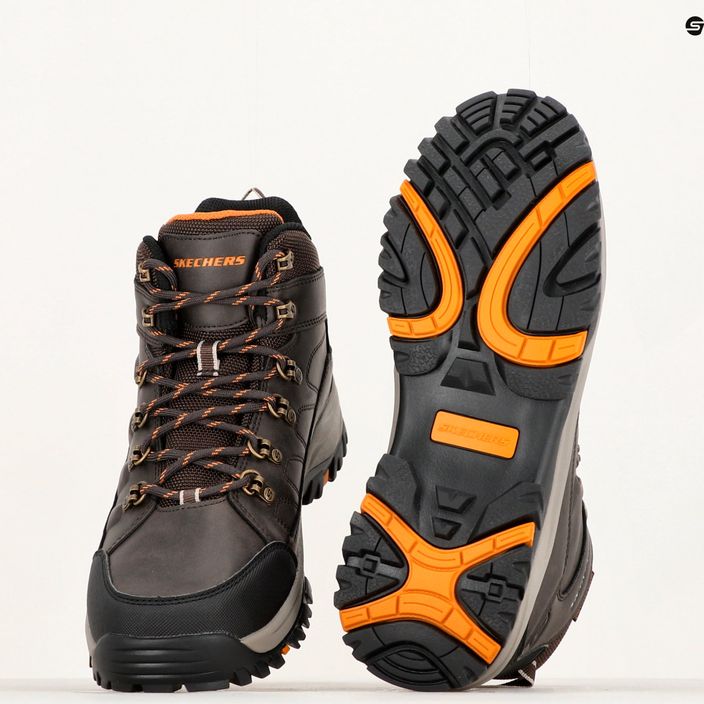 SKECHERS Relment Dagget ciocolată pantofi de trekking pentru bărbați 14