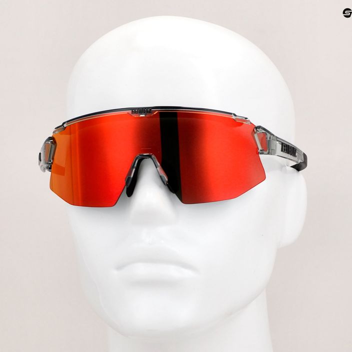 Ochelari de ciclism Bliz Breeze S3+S2 transparent gri închis/maroniu roșu multi/portocaliu pentru ciclism 9