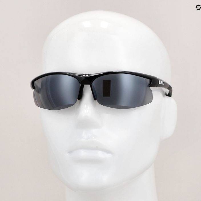 Bliz Motion + S3 ochelari de ciclism cu oglindă negru metalizat strălucitor/argintiu fumuriu pentru ciclism 10