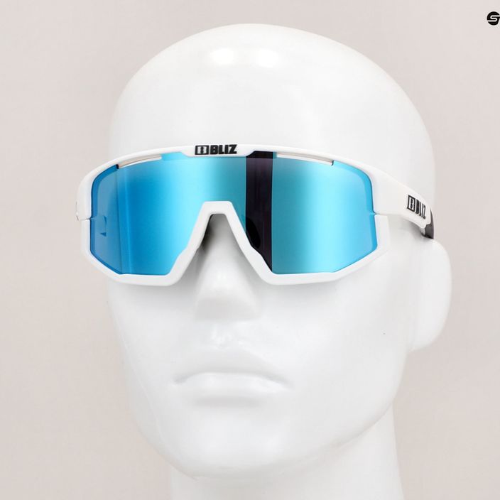 Bliz Vision S3 alb mat alb/albastru fumuriu ochelari de bicicletă multiplu 9
