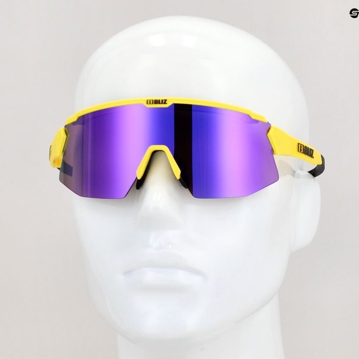 Bliz Breeze S3+S1 ochelari de ciclism galben neon mat/maroniu violet multi/roz mat 9