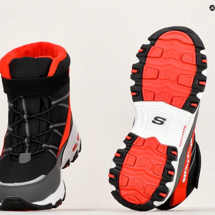 SKECHERS D'Lites cizme de trekking pentru copii negru/roșu 10
