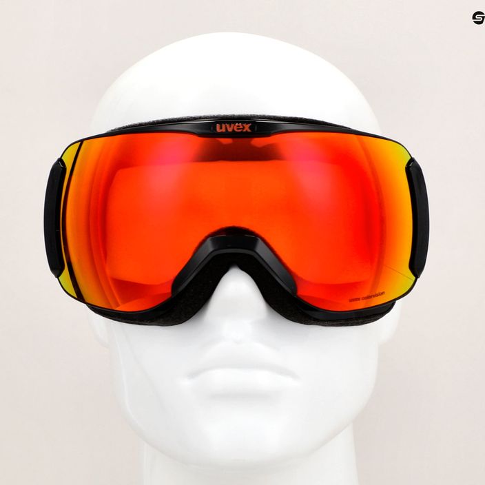 UVEX Downhill 2100 CV S2 ochelari de schi negru lucios/oglindă stacojie/colorvision portocaliu 10