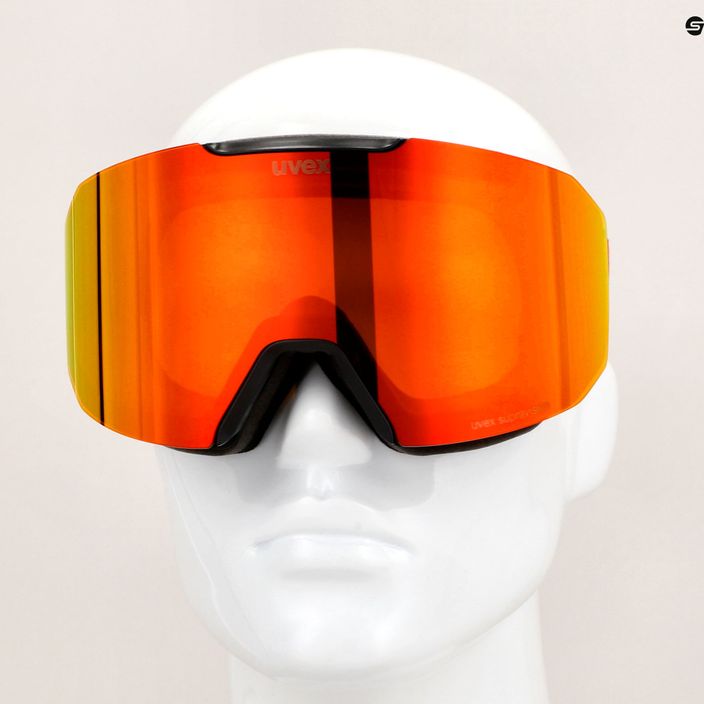 Ochelari de schi UVEX Evidnt Attract CV S2 negru mat/roșu oglindă/roșu oglindă/portocaliu/negru transparent 6