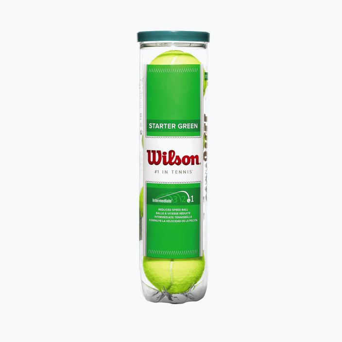 Set de mingi de tenis pentru copii Wilson Starter Play Green 4 buc galben WRT137400 2