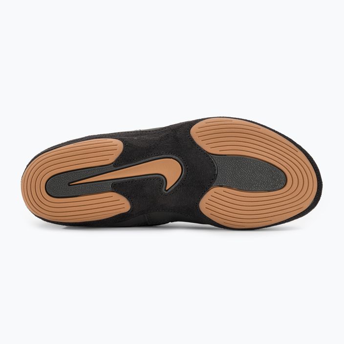 Pantofi de wrestling pentru bărbați Nike Inflict 3 Limited Edition negru/vegas gold 5
