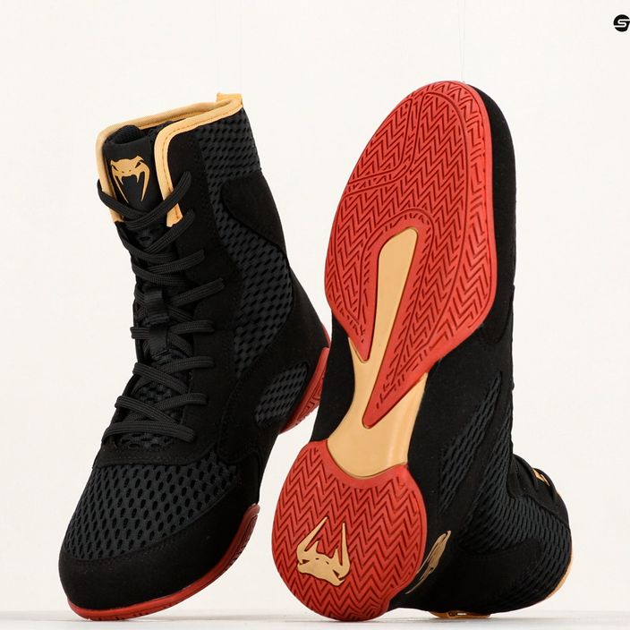 Venum Contender Boxing cizme negru/aur/roșu/roșu 19