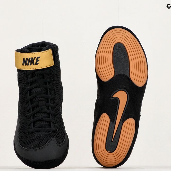 Pantofi de wrestling pentru bărbați Nike Inflict 3 Limited Edition negru/vegas gold 8