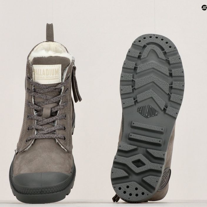 Pantofi pentru femei Palladium Pampa HI ZIP WL cloudburst/galben cărbune gri 15