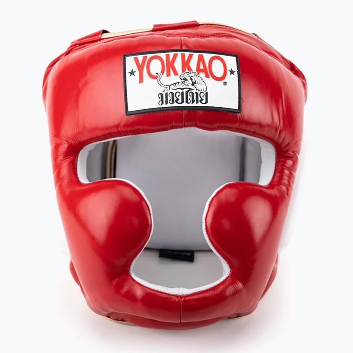 YOKKAO Training Headguard cască de sport de luptă roșu HYGL-1-2 5