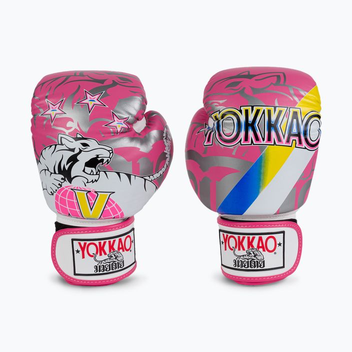YOKKAO 90'S mănuși de box roz BYGL-90-8