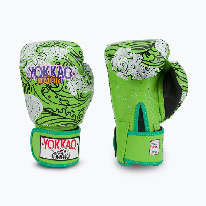 YOKKAO Hawaiian mănuși de box verde FYGL-71-20 3