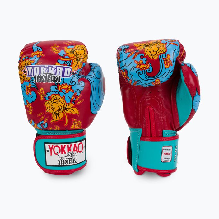 YOKKAO Hawaiian mănuși de box roșu FYGL-71-2 3