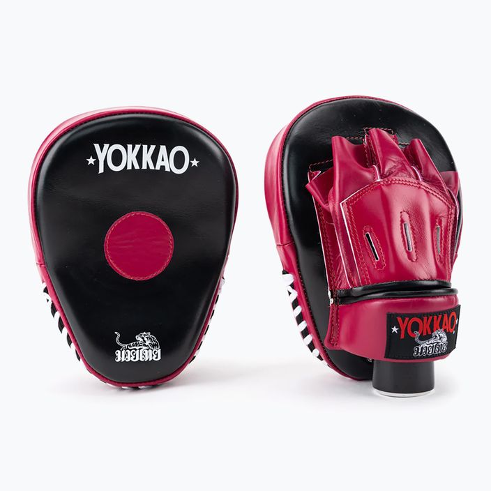 YOKKAO Focus Mitts Discuri de antrenament deschis negru și roșu FYML-18