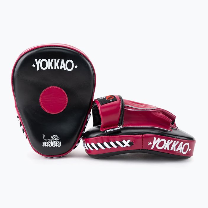 YOKKAO Focus Mitts Discuri de antrenament deschis negru și roșu FYML-18 4
