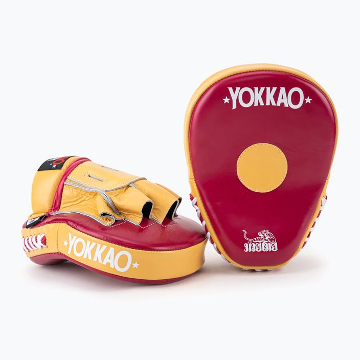 YOKKAO Focus Mitts Discuri de antrenament deschise roșu-galben FYML-21 3