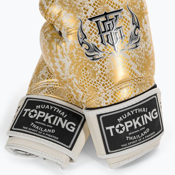 Top King Muay Thai Muay Thai Super Star Air mănuși de box alb TKBGSS 4