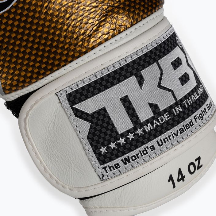 Top King Muay Thai Muay Thai Muay Thai Empower mănuși de box alb TKBGEM-01A-WH-GD-10 5
