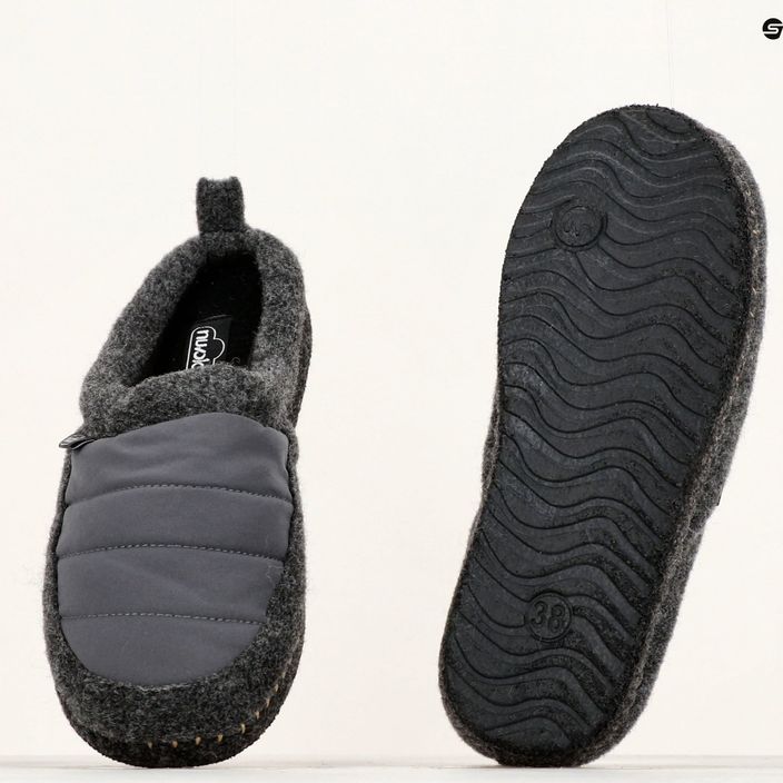 Papuci de iarnă Nuvola Zueco New Wool dark grey 16