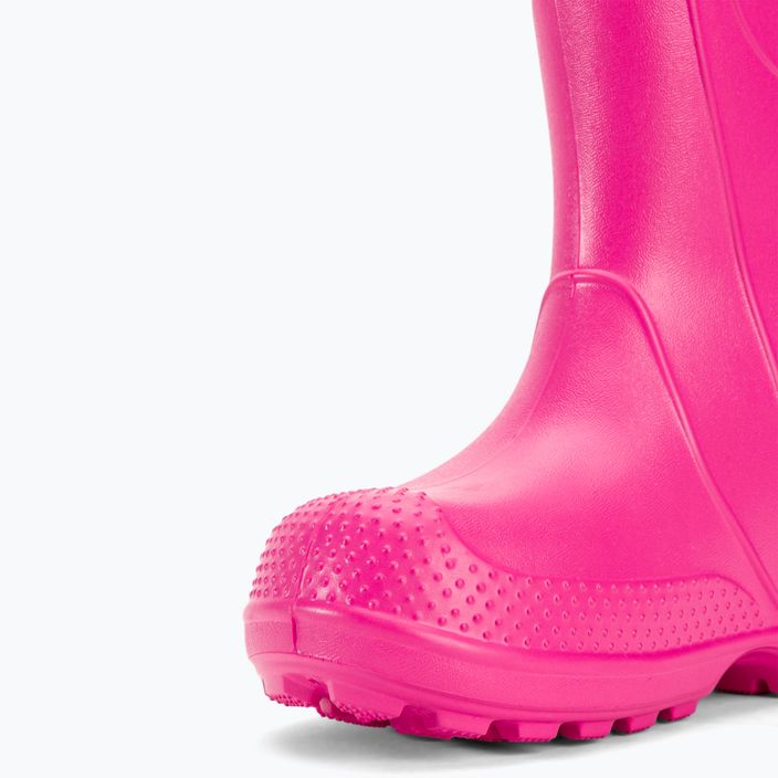Papuci pentru copii Crocs Handle Rain Boot Kids candy pink 8