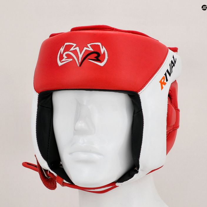 Rival Amateur competiție de box cască de box cască de protecție roșu/alb 12