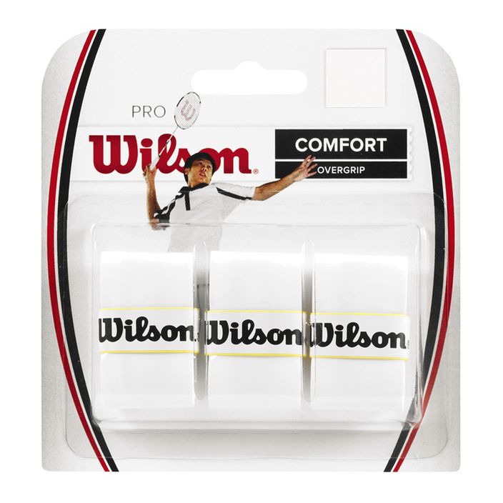 Învelitori pentru rachete de badminton Wilson Pro Overgrip 3 szt. white 2