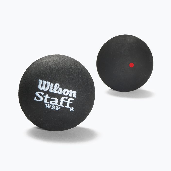 Wilson Staff Squash 2 mingi de squash Red Dot negru WRT617700+ 2