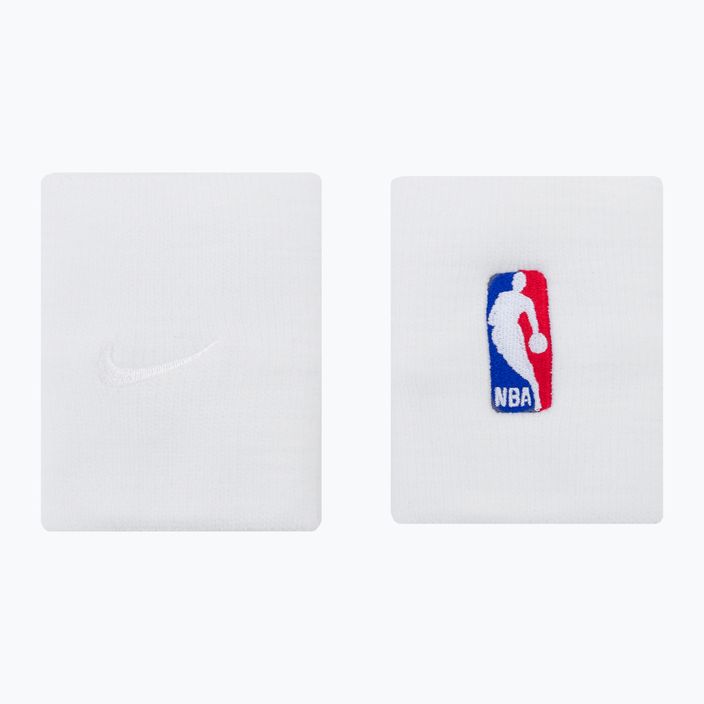 Benzi pentru mână Nike Wristbands NBA 2 buc. albe NI-N.KN.03.100 2