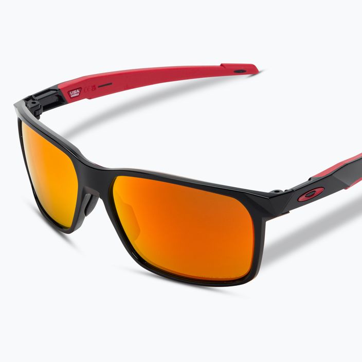 Ochelari de soare polarizați Oakley Portal X negru lucios/prizm rubin polarizat 5