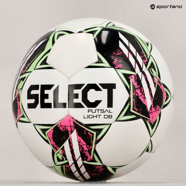 Minge de fotbal SELECT Futsal Light DB v22 white/green mărime 4 6