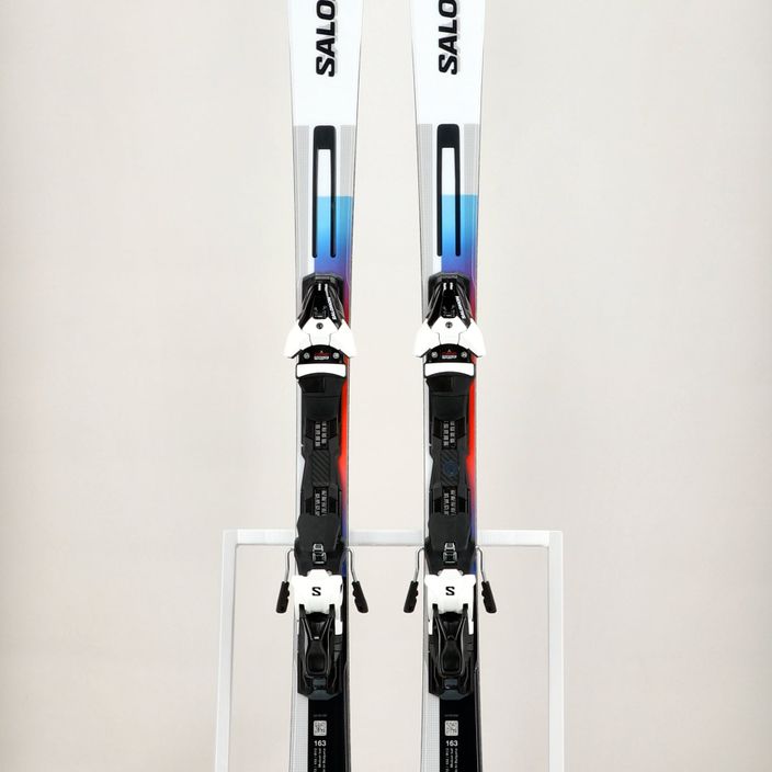 Salomon Addikt + Z12 GW schiuri de coborâre alb/negru/albastru neon pastelate 13