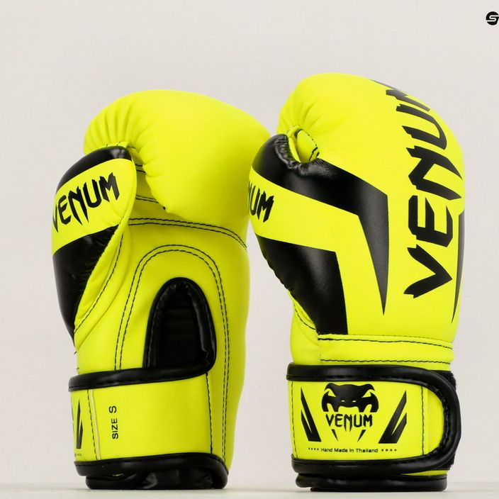 Mănuși de box pentru copii Venum Elite Boxing neo yellow 10