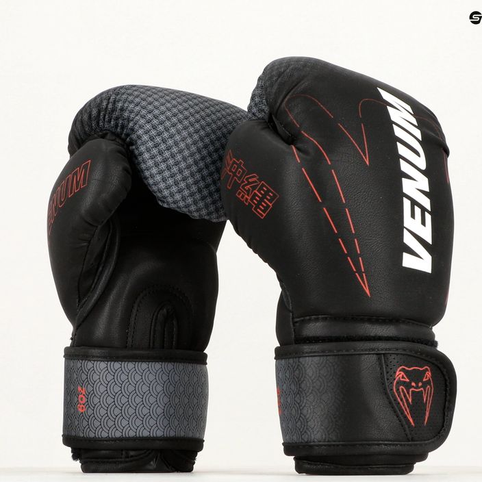 Mănuși de box pentru copii Venum Okinawa 3.0 black/red 12