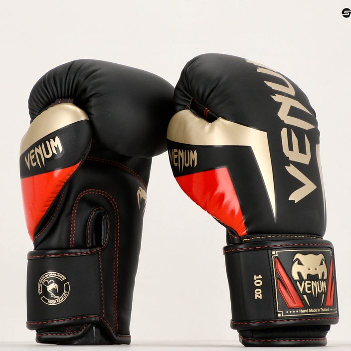 Mănuși de box Venum Elite black/gold/red 11