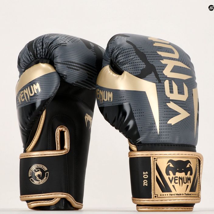 Mănuși de box Venum Elite dark camo/gold 11