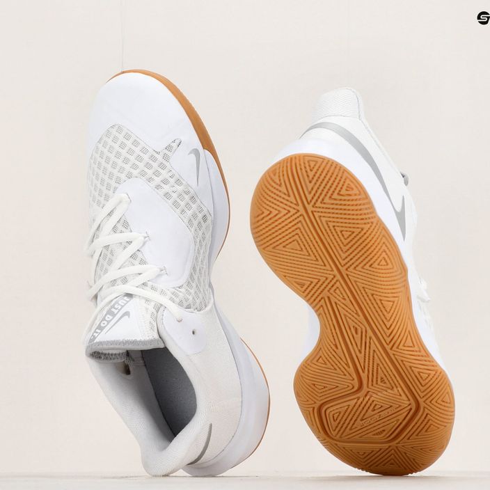 Pantofi de volei Nike Zoom Hyperspeed Court SE alb/argintiu metalic din cauciuc 8