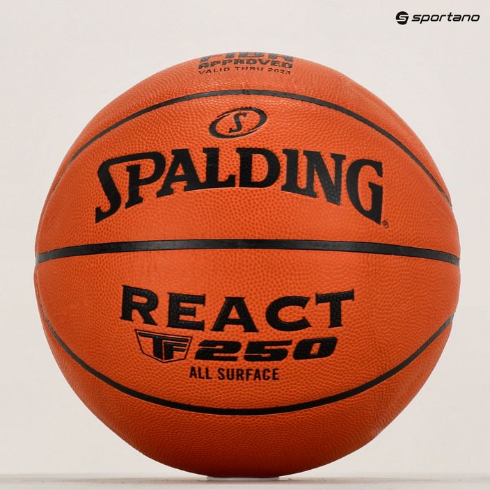 Spalding baschet TF-250 React Logo FIBA portocaliu 76967Z 6