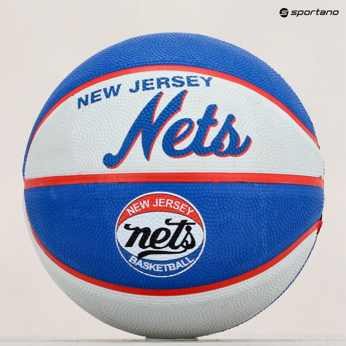 Mini baschet Wilson NBA Team Retro Mini Brooklyn Nets albastru WTB3200XBBRO 5